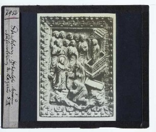 Karolingisch, Elfenbeinrelief, Auferweckung des Lazarus (Strasbourg MOND)