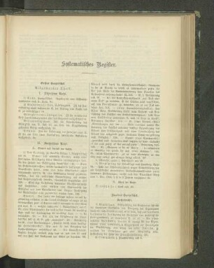 Systematisches Register.