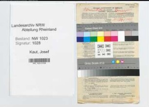 Entnazifizierung Josef Kaut , geb. 25.09.1888 (Buergermeister)