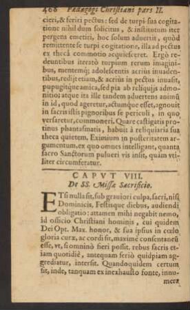 Caput VIII. De SS. Missae Sacrificio