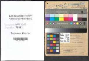 Entnazifizierung Kaspar Toennes , geb. 08.08.1896 (Haendler)