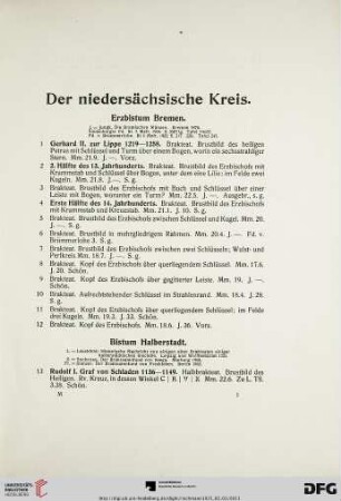 Der niedersächsische Kreis (Nr. 1-278)