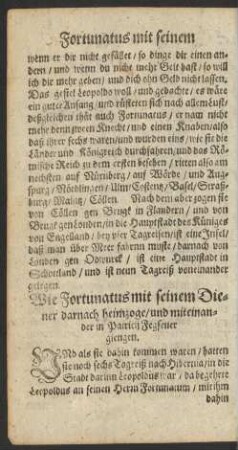 Wie Fortunatus mit seinem Diener darnach heimzoge ...