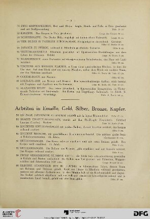 Arbeiten in Emaille, Gold, Silber, Bronze, Kupfer (Nr. 82-173)