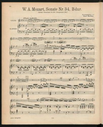 Violine und Klavier[, KV 378]