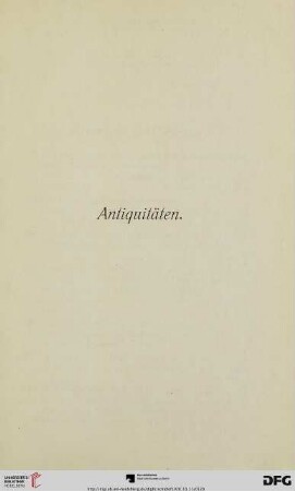 Antiquitäten (Nr. 267-434)