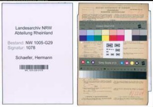 Entnazifizierung Hermann Schaefer , geb. 07.04.1896 (Bahnsekretaer)