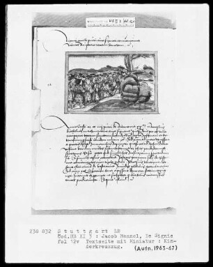 Jacobus Mennel, De signis portentis atque prodigiis — Kinderkreuzzug, Folio 12verso