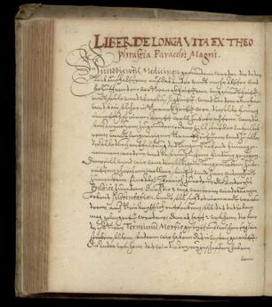 Liber de longa vita, dt.