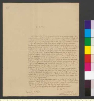 Brief von Varnhagen von Ense, Karl August Ludwig Philipp an Goethe, Johann Wolfgang von