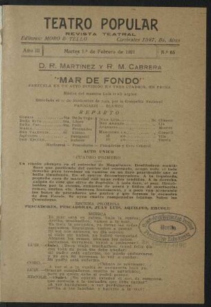 "Mar de fondo"