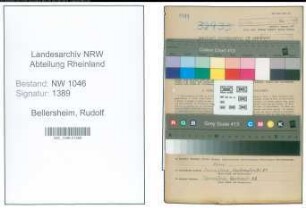 Entnazifizierung Rudolf Bellersheim , geb. 20.03.1914 (Lehrer)