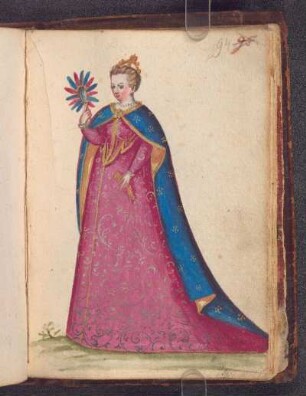 Gouache: vornehme Dame