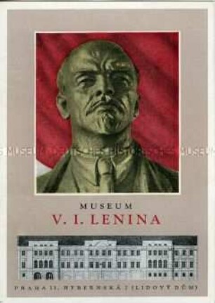 Postkarte (Deckblatt) aus einem Postkartensatz des Prager Leninmuseums