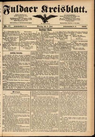 Ausgabe vom Montag, den 08. Juni 1903.