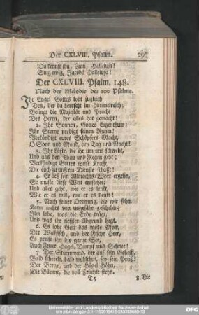 Der CXLVIII. Pslam. 148.