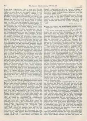 616-617 [Rezension] Ritter, Constantin, Die Kerngedanken der platonischen Philosophie