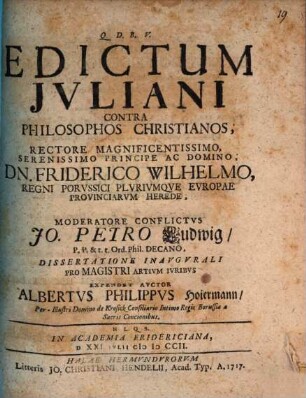 Edictum Iuliani contra philosophos Christianos
