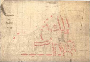 Fischer, Theodor; Lauta, Gartenstadt - Nord; Saalbau - Kolonie (Lageplan)
