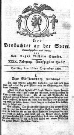 50. Stueck, 13. Dezember 1830