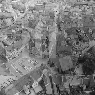 Marktplatz in der Altstadt von Meißen : Blickrichtung Süden