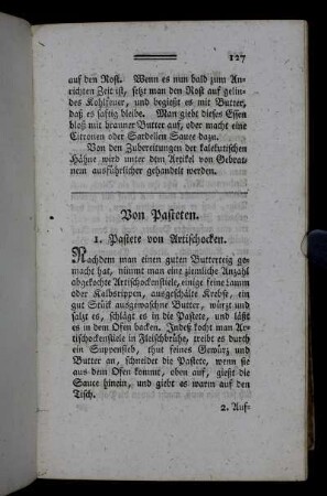 Von Pasteten.