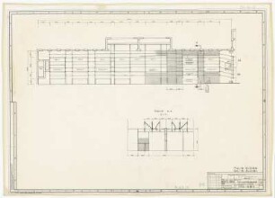 110-kV-Schaltanlage, Trennschaltergeschoß, Grundriss und Schnitt