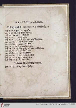 Errata so zu verbesseren