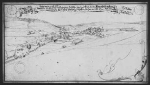 Ansicht von Klingenthal : Ansicht von Klingenthal. Zeichnung (1726; J. A. Richter)