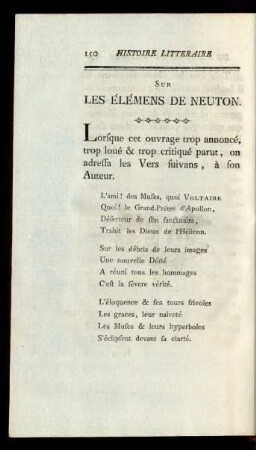 Sur Les Élémens De Neuton.