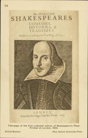 Mr. William Shakespeares Comedies, Histories & Tragedies.