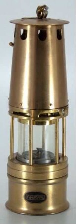 Grubenlampe (Benzinsicherheitslampe, originalgetreue Replik der ARRAS TYPE PE 1 AGR - 185/57)