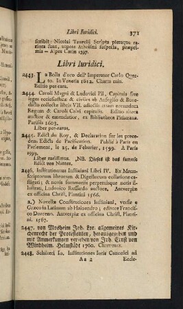 371-384, Libri Iuridici - Libri Medici, Physici, Astronomici &c.