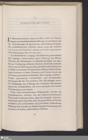 V Begegnung Mit Lenin