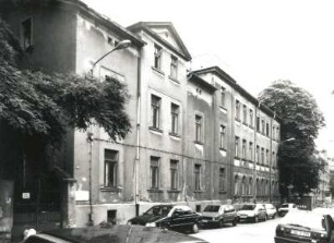Leipzig-Plagwitz, Fröbelstraße 11/13. Um 1860 beg.. Straßenansicht
