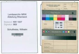 Entnazifizierung Wilhelm Schultheiss , geb. 22.01.1894 (Chemiker)