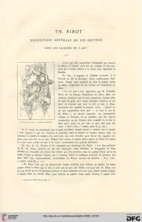 6: Th. Ribot, [2] : Exposition générale de ses oeuvres dans les galeries de l'Art