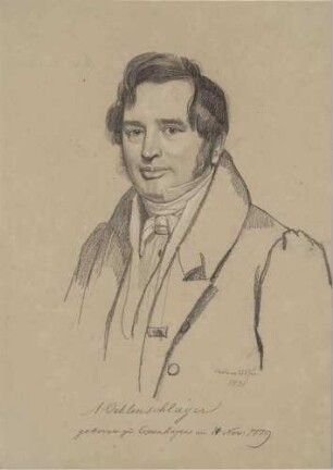 Bildnis Oehlenschläger, Adam Gottlob (1779-1850), Schriftsteller, Dichter, Dramatiker