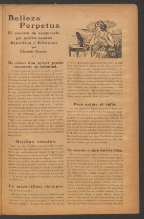 Belleza perpetua : El secreto de asegurarla por medios caseros sencillos y eficaces