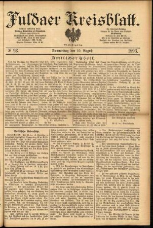 Ausgabe vom Donnerstag, den 10. August 1893.