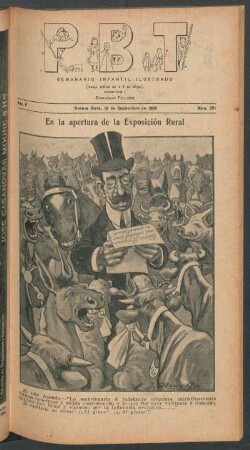 En la apertura de la Exposición Rural - [Caricatura]