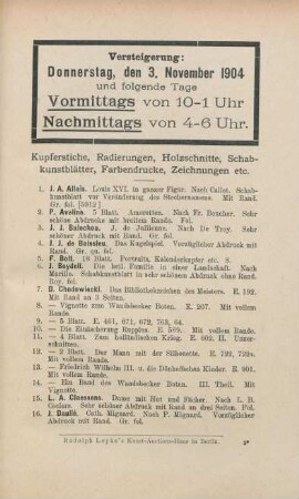 Kupferstiche, Radierungen, Holzschnitte, Schabkunstblätter, Farbendrucke, Zeichnungen etc.
