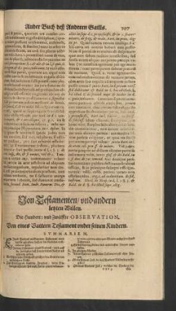 Von Testamenten/ und andern letzten Willen.