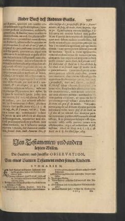 Von Testamenten/ und andern letzten Willen.