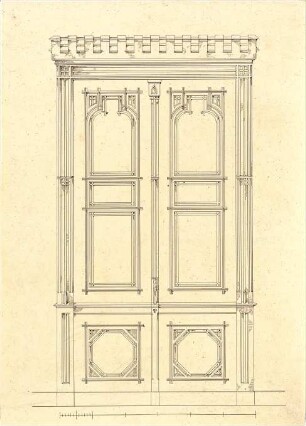 Gärtner, Friedrich von; München; Wittelsbacherpalast - Tür (Ansicht)