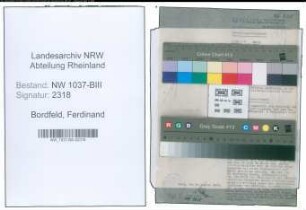 Entnazifizierung Ferdinand Bordfeld , geb. 03.02.1908 (Richter)