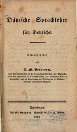 Dänische Sprachlehre für Deutsche
