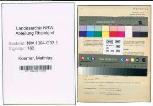 Entnazifizierung Matthias Koerner , geb. 28.12.1885 (Studienrat)