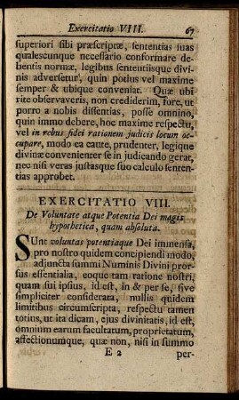 Exercitatio VIII.