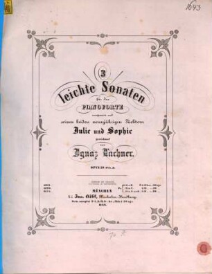 3 leichte Sonaten : für d. Pianoforte ; op. 38, 1. F-Dur
